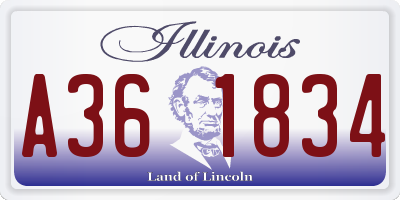 IL license plate A361834