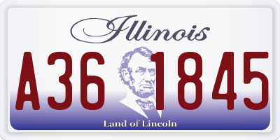 IL license plate A361845