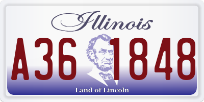 IL license plate A361848