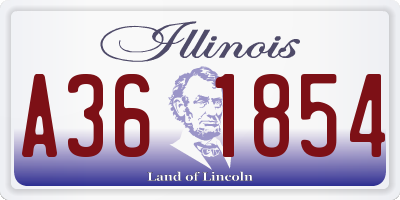 IL license plate A361854