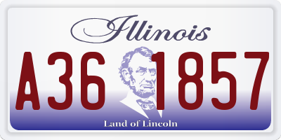IL license plate A361857