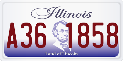 IL license plate A361858