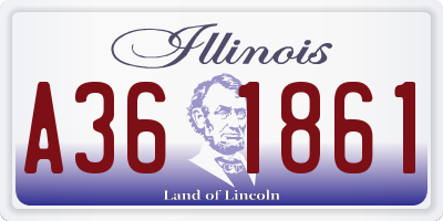 IL license plate A361861