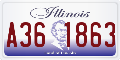IL license plate A361863