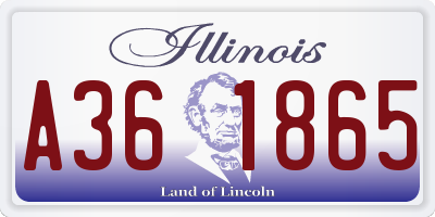 IL license plate A361865