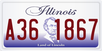 IL license plate A361867
