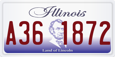 IL license plate A361872