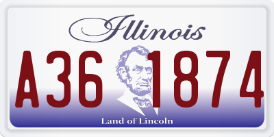 IL license plate A361874