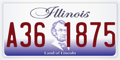 IL license plate A361875