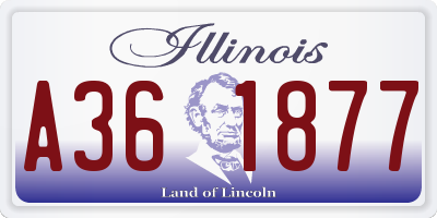 IL license plate A361877