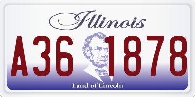 IL license plate A361878