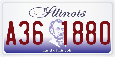 IL license plate A361880