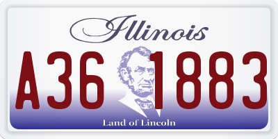 IL license plate A361883