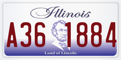 IL license plate A361884