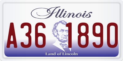 IL license plate A361890