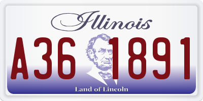 IL license plate A361891