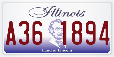 IL license plate A361894