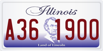 IL license plate A361900