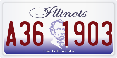 IL license plate A361903