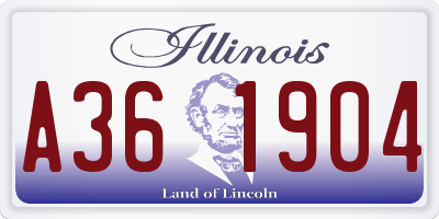 IL license plate A361904
