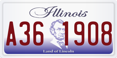 IL license plate A361908