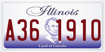 IL license plate A361910