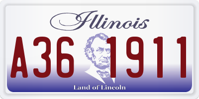 IL license plate A361911