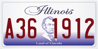 IL license plate A361912