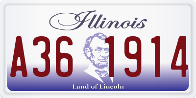 IL license plate A361914