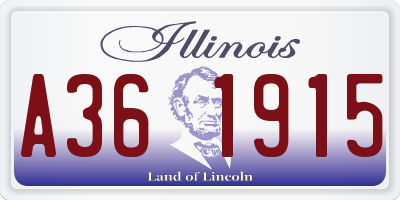 IL license plate A361915