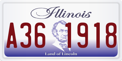 IL license plate A361918
