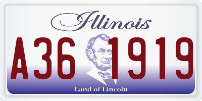 IL license plate A361919