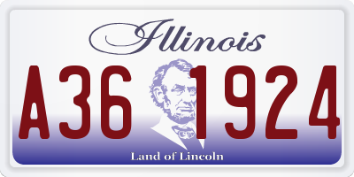 IL license plate A361924