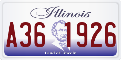 IL license plate A361926