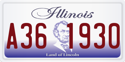 IL license plate A361930
