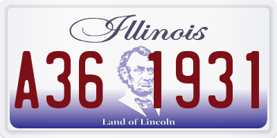 IL license plate A361931