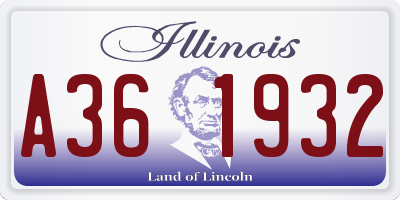 IL license plate A361932