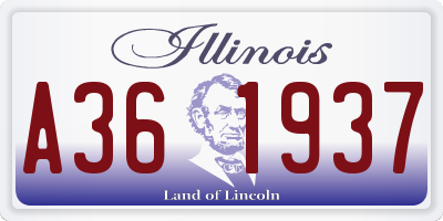 IL license plate A361937