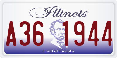 IL license plate A361944