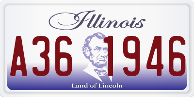 IL license plate A361946