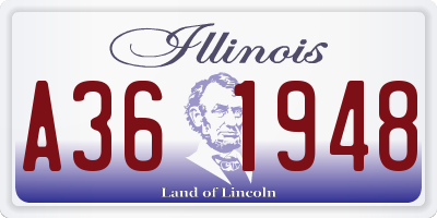 IL license plate A361948