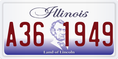 IL license plate A361949