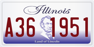 IL license plate A361951