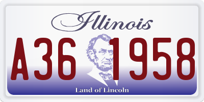 IL license plate A361958