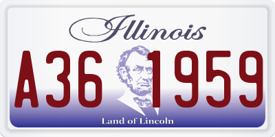 IL license plate A361959