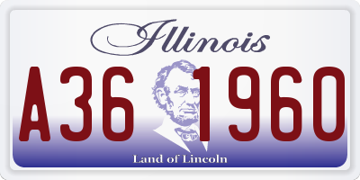IL license plate A361960