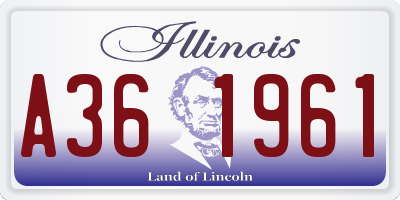 IL license plate A361961