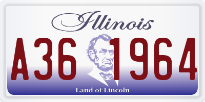 IL license plate A361964