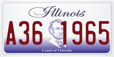IL license plate A361965