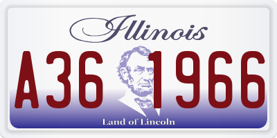 IL license plate A361966